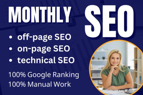 Expert monthly onpage SEO services or local website optimization